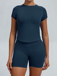 2pcs Impact Short Sleeve Top & Impact Short - Ink Blue - View 4