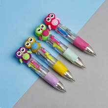 4 in 1 Penna a mini multifunzione a forma di bambola cartoni animati carina e colorata, adatta come regalo di San Valentino, regalo di compleanno, ricompensa per la classe/scuola e forniture per ufficio - Multicolore - Visualizzare 10