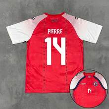 [48-Hour Shipping] Haiti National Team 2026-2027 Season Home Red And White Short-Sleeved Football Jersey With Multiple Player Numbers 2 / 4 / 7 / 14 - 第14號 - 查看 8