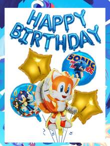Sega Themed Complete Birthday Balloon Kit, Featuring All-In-One Decor Set For Themed Celebrations.This Comprehensive Balloon Kit Is Everything You Need To Build A Vibrant, Fully Coordinated -Themed Birthday Display. Adding Sparkle And Dimension To Your Decor. - Balloon - View 12