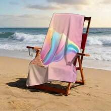 1pc Ice Cream Themed Beach Towel, Soft, Absorbent, Quick-Dry, Italian Ice Cream Shop Style, Suitable For Swimming, Camping And Travel, Essential For Summer Beach Trips - 6 - View 1