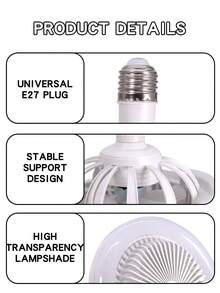 Lampu Kipas Langit-Langit Putar LED E27 dengan Kontrol Jarak Jauh - Dapat Diatur 360° - Penggunaan Rumah - 30W - Kompatibel 85-265V - Pengoperasian Tanpa Tombol - Tidak Membutuhkan Baterai - Putih - View 9
