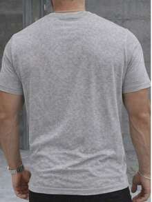 Camiseta de Manga Corta "NY"  Verano Casual Cuello Redondo 100% algodón. Ropa de hombre. Estampado de Letras "NY"  Camiseta para Hombre Ropa de Verano Moda Masculina Diseño Fresco y Ligero. Entrega inmediada, envios nacionales, hecho en méxico. En diferentes colores disponibles - Gris - Ver 2