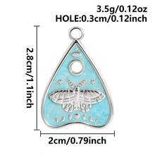 2pcs Pearlescent Blue Enamel Sacred Heart Pendant, 304 Stainless Steel Holy Heart Charm, Jewelry Making Supplies, Vintage Fashionable Charm For Necklace, Earrings, Bracelet, Handbag Personalization, PVD Plated, Unisex - Geometry - View 31