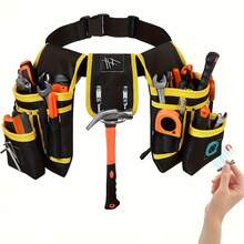 Túi đựng dụng cụ đa năng bằng vải bố dày, túi đeo hông cho thợ điện bằng vải Oxford có dây đeo điều chỉnh được, túi đựng dụng cụ sửa chữa. - Nhiều màu - Xem 4