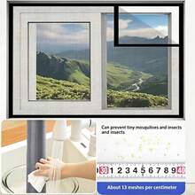 Set de mosquitera autoadhesiva invisible para verano, fácil de usar, con malla negra desmontable, sin necesidad de perforar. Abre la ventana para ventilación y disfruta de una experiencia fresca y libre de mosquitos. Hecho de material transparente de alta definición, no bloquea la vista exterior. - Ventanas mosquiteras - Ver 9