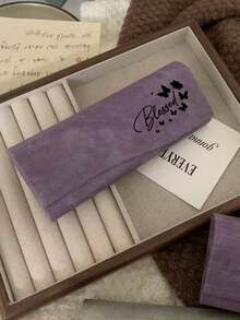 Glasses Case Printed With "Blessed" Text And Black Butterfly Pattern, Portable Flip-Top Fashion Glasses Storage Box, Vintage Style Eyewear Protective Sleeve, Lightweight Scratch-Resistant Glasses Storage Box (Suitable For Women's Daily Outings), Cute Christian Inspirational Glasses Case Gift For Girls - Multicolor - View 16