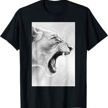 Funny Lion Monkey Meme Brainrot Rage Bait Tee T-Shirt - Black - View 1