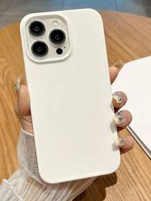 1件 矽膠手機殼，適用於 Apple 17 Pro Max、16 Pro、13 Pro、15 Plus、12 Pro、14 Plus/11，純色簡約款，男女通用保護殼 - 古董白 - 查看 3