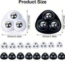 4/8pcs Self-Adhesive Swivel Casters, 360° Rotating Universal Wheels Suitable For Kitchen Appliances, Storage Boxes And Trash Cans - Furniture Casters - Non-porous White-8 - View 2