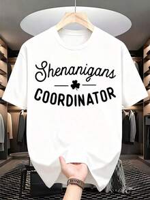 1 pieza Camiseta de coordinador de bromas para el Día de San Patricio, top casual para mujer, ropa divertida para fiestas irlandesas con diseño de trébol de la suerte. Es una camiseta perfecta para regalar a amigos y familiares en cualquier día festivo u ocasión especial, 180g 100% algodón. - Blanco - Ver 2