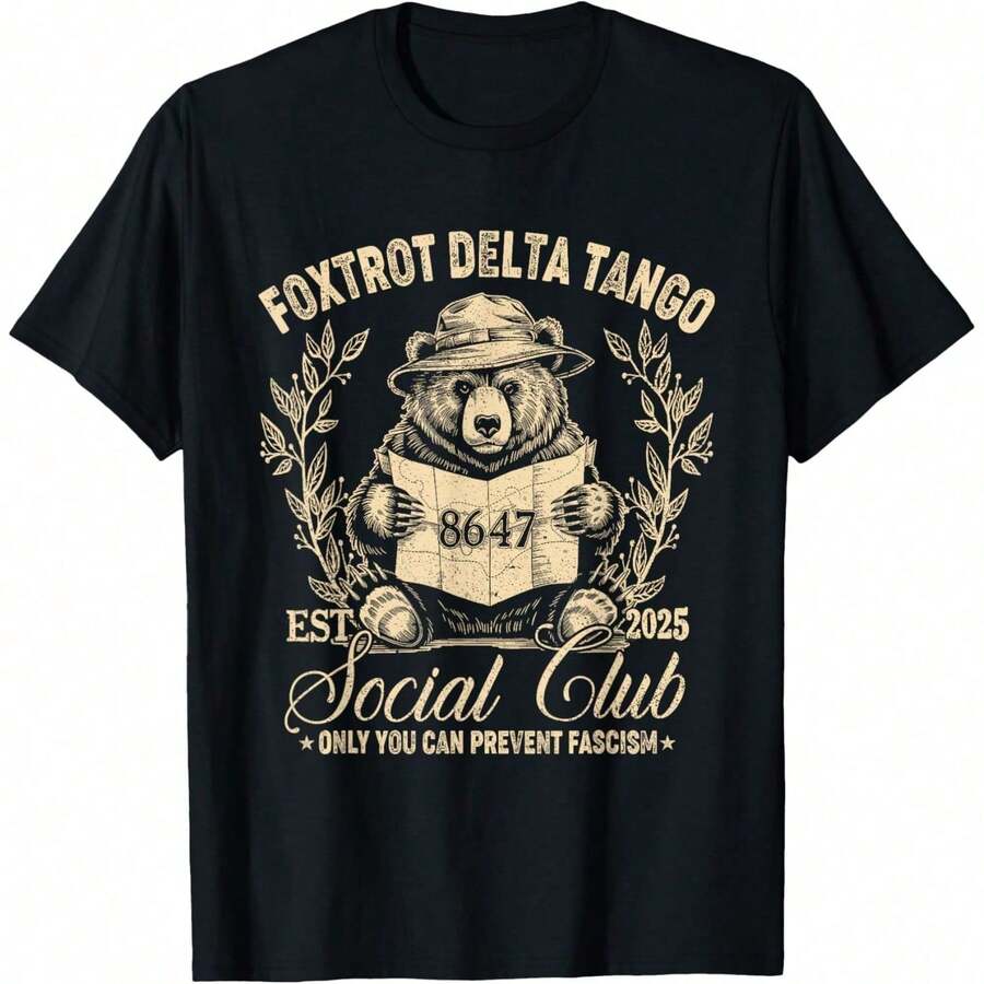 Foxtrot Delta Tango Social Club Only You Can Prevent T-Shirt - Black - View 1