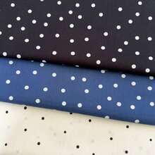 1 pièce Tissu à motif pois vintage, multicolore, noir, beige, bleu 3 couleurs, imprimé de pois sur coton, convient pour la confection de vêtements rétro, hauts, couture DIY, artisanat et décoration d'intérieur, largeur 145 cm, vendu au mètre - petits pois - Voir 2