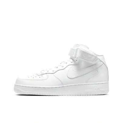 Pantofi sport Nike Air Force 1 07 OG Retro Style Mid-Top, unisex, alb