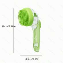 2-In-1 Yellow & Green Pet Grooming Brush, Easy Lather For Cats And Dogs Bathing - Yellow - View 4
