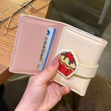 Cute & Creative Cake Design Short Wallet, Korean Ins Style Multi-Card Slots Card Case, Large Capacity Coin Purse Wallet For Women Travel Essential Holiday Essential Teacher Gift Birthday Gift - Multicolor - View 3