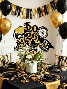 1/6pcs 2026 Graduation Party Decorations,Graduation Decorations, Tabletop Vase Inserts And Cake Toppers,Graduation Party Table Decor,Graduation Decor,2026 Graduation Decorations, Graduation Centerpieces, Graduation Season Kitchen & Dining Room Decor - Multicolor - View 5