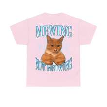 2026 Summer New Funny Cat Meme T-Shirt - Mewing LooksMax Meowing Cat Graphic Tee, Unisex Cotton Outfit For Men & Women, Daily Retro Street T-Shirt - 淺粉色 - 查看 1