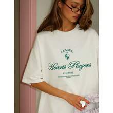 Camiseta de Algodón Puro Personalizada, Estilo Hong Kong, Versátil, Única y a la Moda, para Verano 2025, Informal y Divertida - Blanco - Ver 3
