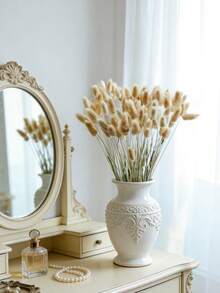 30-240pcs 44cm Artificial Faux Rabbit Tail Grass Stems, Home Decor Artificial Faux Rabbit Tail Grass Stems, Suitable For Bohemian Style Floral Arrangements, DIY Crafts, Home Kitchen And Wedding Decor, Christmas Decor, Thanksgiving Decor, DIY Wreath Decor - Primary Color Rabbit Tail Grass - View 2