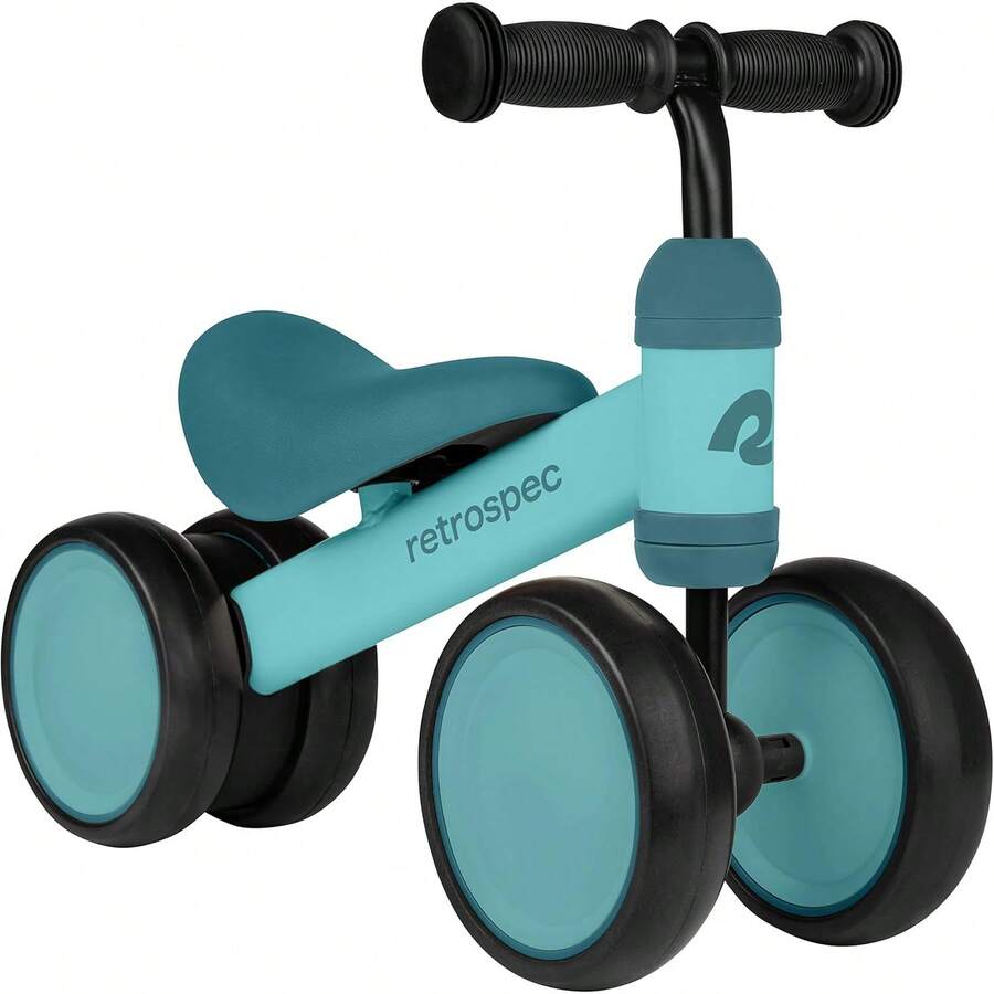 Retrospec - Bicicleta de Equilibrio con 4 Ruedas para niños de 12 a 24 Meses, Juguete de Bicicleta para niños de 1 año - Rosa (Sonrojo) - Ver 1