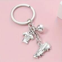 FIFA After Shipment1pc Of Three-Dimensional Football Shoe Alloy Keychain, Fashionable And Classic Men'S Style Car Bag Pendant - Multicolor - View 1