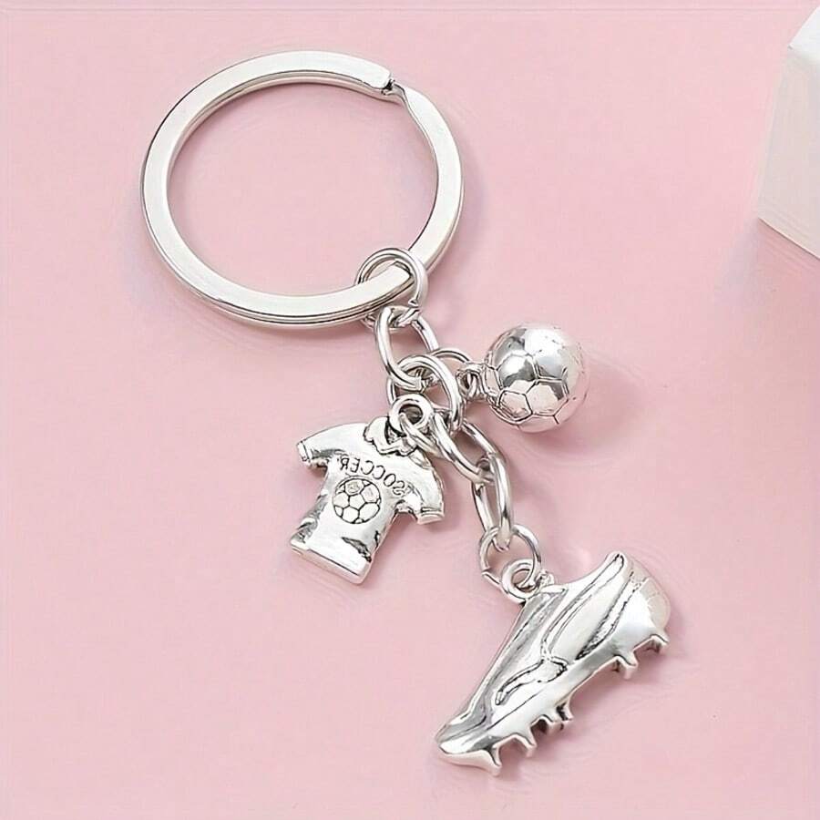 FIFA After Shipment1pc Of Three-Dimensional Football Shoe Alloy Keychain, Fashionable And Classic Men'S Style Car Bag Pendant - Multicolor - View 1