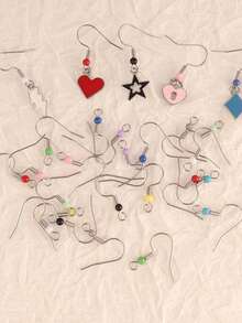 50 buah Kait Anting/Kawat Anting Warna Permen dari Baja Tahan Karat untuk Aksesoris Pembuatan Perhiasan Anting DIY - Anting buatan sendiri - View 3