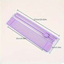 1pc A4 Paper Cutter, Compact & Portable, Sliding Guillotine Trimmer, Bi-Directional Cutting For Paper, Photos, Copies, Stationery, With Scale - 1pc - View 13