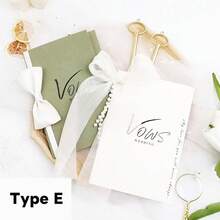 2 tấm thiệp thề nguyện hôn nhân, sổ tay tự làm theo phong cách tối giản dành cho cô dâu và chú rể kèm 2 bút viết, phụ kiện trang trí tiệc cưới chủ đề tình yêu. - Xem 15