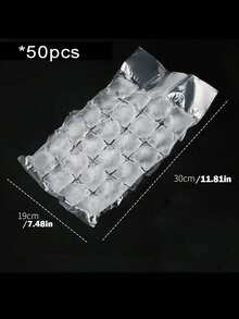 50pcs Household  Ice Bags, Self-Sealing Ice Cube Molds, Ice Cube Bags, Ice Maker Molds - Clear - View 8