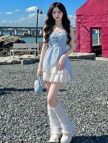 Women Two-Piece Outfits - [Single Item] White Mini Skirt - View 5