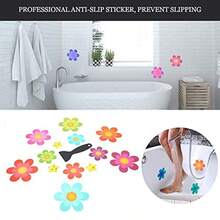 Pegatinas de bañera antideslizantes almohadillas antideslizantes en forma de almohadillas con forma de flor para el baño Tiras adhesivas de  para superficies resbaladizas - Multicolor - Ver 6