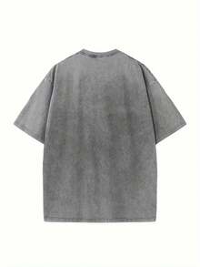 Camiseta de Mujer con Estampado Creativo de Estilo Retro Urbano, de Alta Calidad y Lavado Intenso, con Aspecto Vintage Desgastado, Adecuada para Hombres y Mujeres, Hecha de 8.11 oz de Algodón Puro, con Impresión de Alta Calidad y Cómoda. - Gris - Ver 2