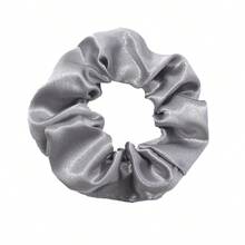 Bộ 4 dây buộc tóc bằng satin màu hồng/xanh navy/xám kèm túi dây rút, phụ kiện tóc cho nữ, quà tặng ngày Valentine/Ngày của Mẹ. - Hồng - Xem 9