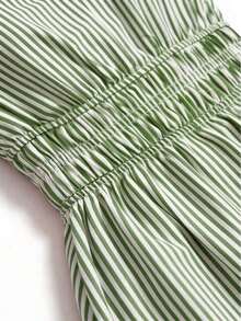 YHHRafferiza Vestido de vacaciones con cuello en V, manga corta y estampado floral romántico para mujerYHH - Verde - Ver 8