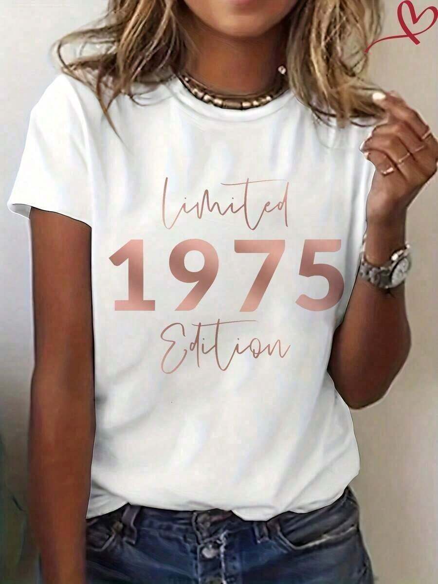Women's Pure Cotton T-Shirt, Short Sleeve, Round Neck, Casual Style, Soft And Breathable, Sizes S-XXXL Available, Summer Fashion, Everyday Wear, Loose Fit, Suitable For All Seasons, Pure Cotton - 白色1 - 查看 1