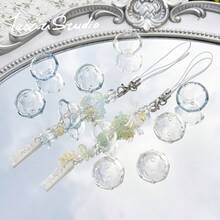 Dreamy Transparent Jellyfish Wind Chime Pendant Loose Beads Beads As Accessories Keychain Bag Hanging Pendant Jewelry - 半透明藍色風鈴 - 查看 6