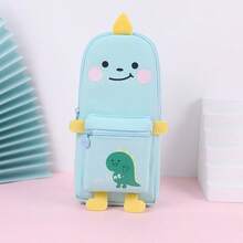 Little Dinosaur Backpack Shaped Pencil Case, Japanese INS Style Highly Attractive Cute Cartoon Design, Large Capacity Multi-Layer Storage Durable Lightweight Portable, Suitable For Primary And Middle School Students Campus Learning Stationery Organization, Back To School Gift Creative Multi-Functional Pencil Pouch - Cartoon - View 12
