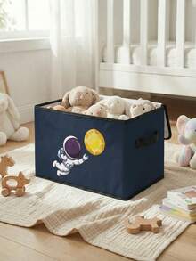 1个可折叠收纳盒，洗衣篮，大容量，宇航员图案印花，带提手，可折叠收纳箱，适用于婴儿房、卧室、存放婴儿衣物、床底、玩具等。 - 彩色 - 查看 5
