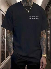 Camiseta Hombre BOSS Minimalista, Elegante Oficina,playera de hombre,ropa de hombre,tops,regalos para hombre,nacional envio,oversize hombre. - Negro - Ver 1