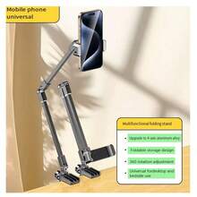 1 Stück faltbarer Handy/Tablet Ständer, verstellbarer Halter aus Kohlenstoffstahl, 360° drehbare Basis, einfache Aufbewahrung, geeignet für Schreibtisch und Nachttisch, bequemer Halter für Handy und Tablet - Verschiedenfarbig - Übersicht 14