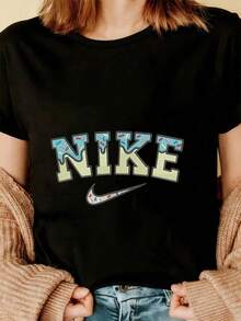 Dam-T-shirts - Svart - Visa 3