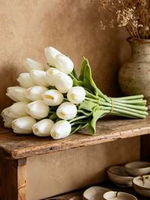 1pc/5pcs/10pcs Artificial Pink Tulip, Suitable For Home Decor, Valentine's Day Gift, Hotel, Party, Wedding, Desktop Decoration, Odorless, Decorative Artificial Plant, Ideal Choice To Create Atmosphere, Applicable For Living Room Decor, Balcony Decor, Valentine's Day Gift, Best Mother's Day Gift - Multicolor - View 4