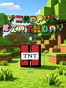 Bộ đồ chơi Minecraft 5080 mảnh ghép, trò chơi điện tử Minecraft New Pixel Battle, chủ đề khối cỏ xanh, bộ đồ ăn dùng một lần bao gồm đĩa, đĩa tráng miệng, cốc và khăn ăn, bộ đồ ăn dùng một lần phù hợp cho cắm trại, dã ngoại, tiệc nướng ngoài trời, đám cưới, Halloween, Giáng sinh, tiệc sinh nhật. - Chủ đề - Xem 12
