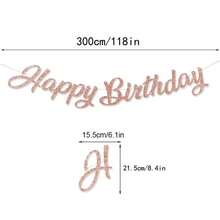1 Set Happy Birthday Glitter Pull Flags/Luxury High-End Birthday Party Decor/Essential For Scene Decoration/Rose Gold/Gold Birthday Pull Flags/Birthday Party Backdrop Decor Banner/Atmosphere Party Supplies/Birthday Party Backdrop Wall Decor/Hotel Room Decor Pull Flags Banner - View 5
