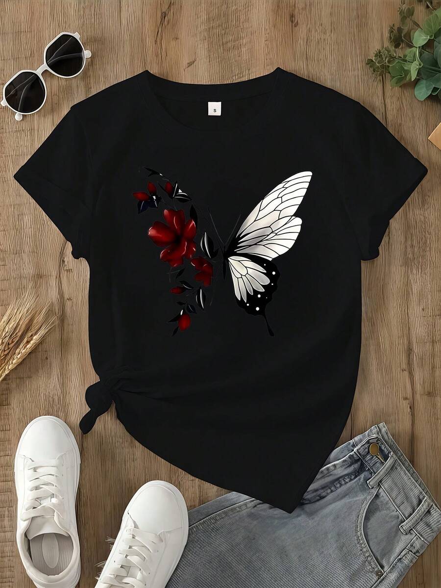 Women T-Shirts - Black - View 1