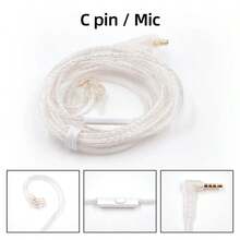 Cáp tai nghe KZ OFC mạ bạc nâng cấp 3.5mm 2pin có micro (tùy chọn), cáp T8 nâng cấp điều chỉnh điện tử 8 cấp độ 0.78mm 2pin phù hợp với tai nghe có dây KZ. - Xem 9