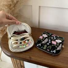 Embroidered Jewelry Storage Pouch, Ring Necklace Pendant Organizer Bag, Jewelry Pouch - Multicolor - View 6