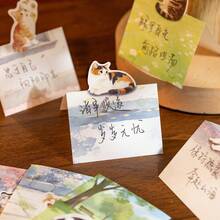 Kertas Tempel 3D Motif Kucing, Memo Lucu, Personalisasi, Kreatif, Motif Anak Kucing, Hewan Peliharaan, 90 Lembar - Satu-Ukuran - View 6
